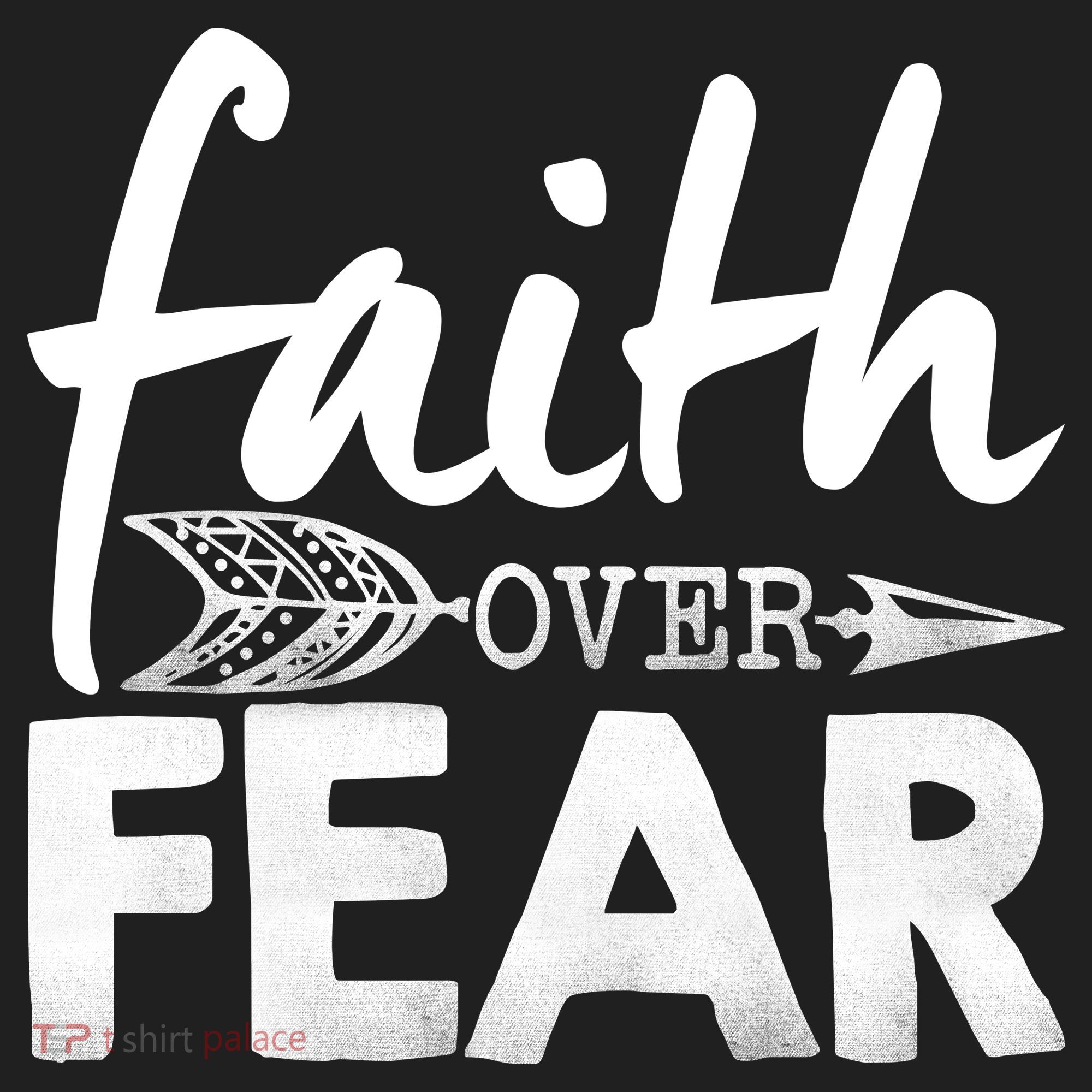 Faith Over Fear Christian Arrow Beanie