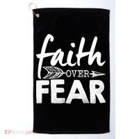 Faith Over Fear Christian Arrow Golf Towel thumb 0