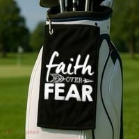 Faith Over Fear Christian Arrow Golf Towel thumb 2