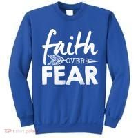 Faith Over Fear Christian Arrow Sweatshirt thumb 0