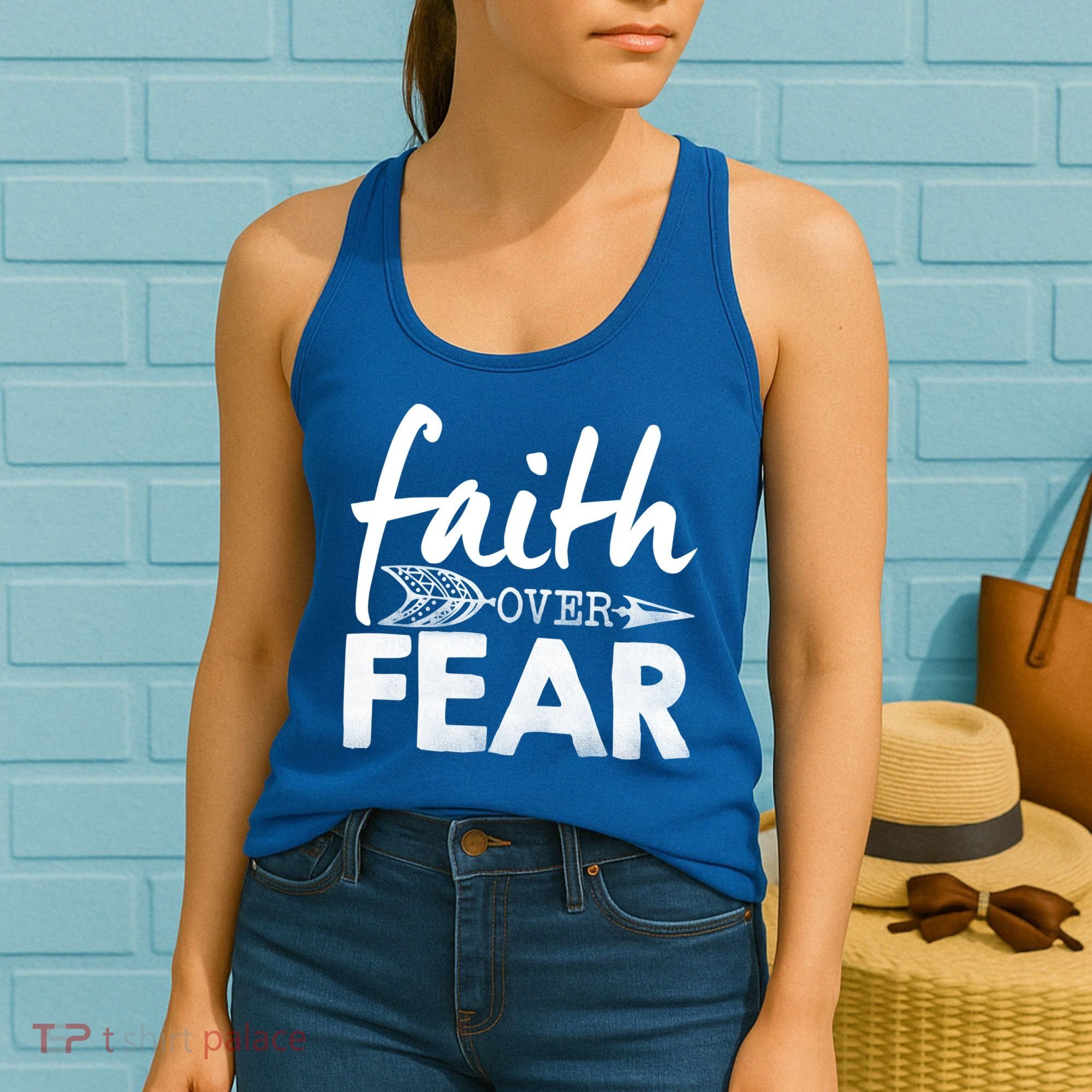 Faith Over Fear Christian Arrow Women's Tank Top