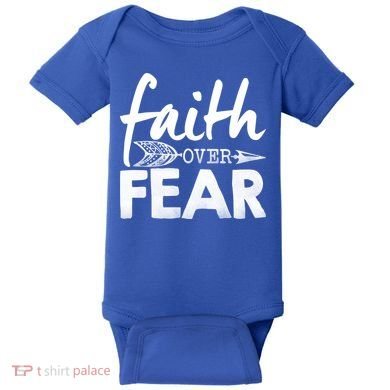 Faith Over Fear Christian Arrow Baby Bodysuit