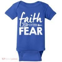 Faith Over Fear Christian Arrow Baby Bodysuit thumb 0