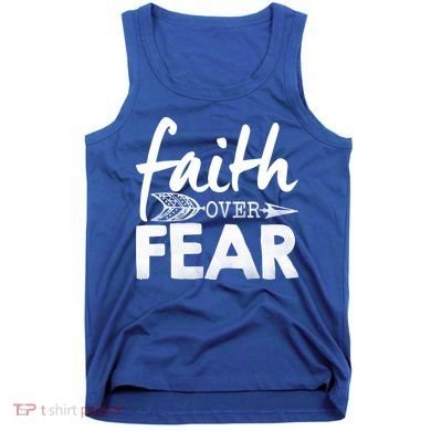 Faith Over Fear Christian Arrow Tank Top