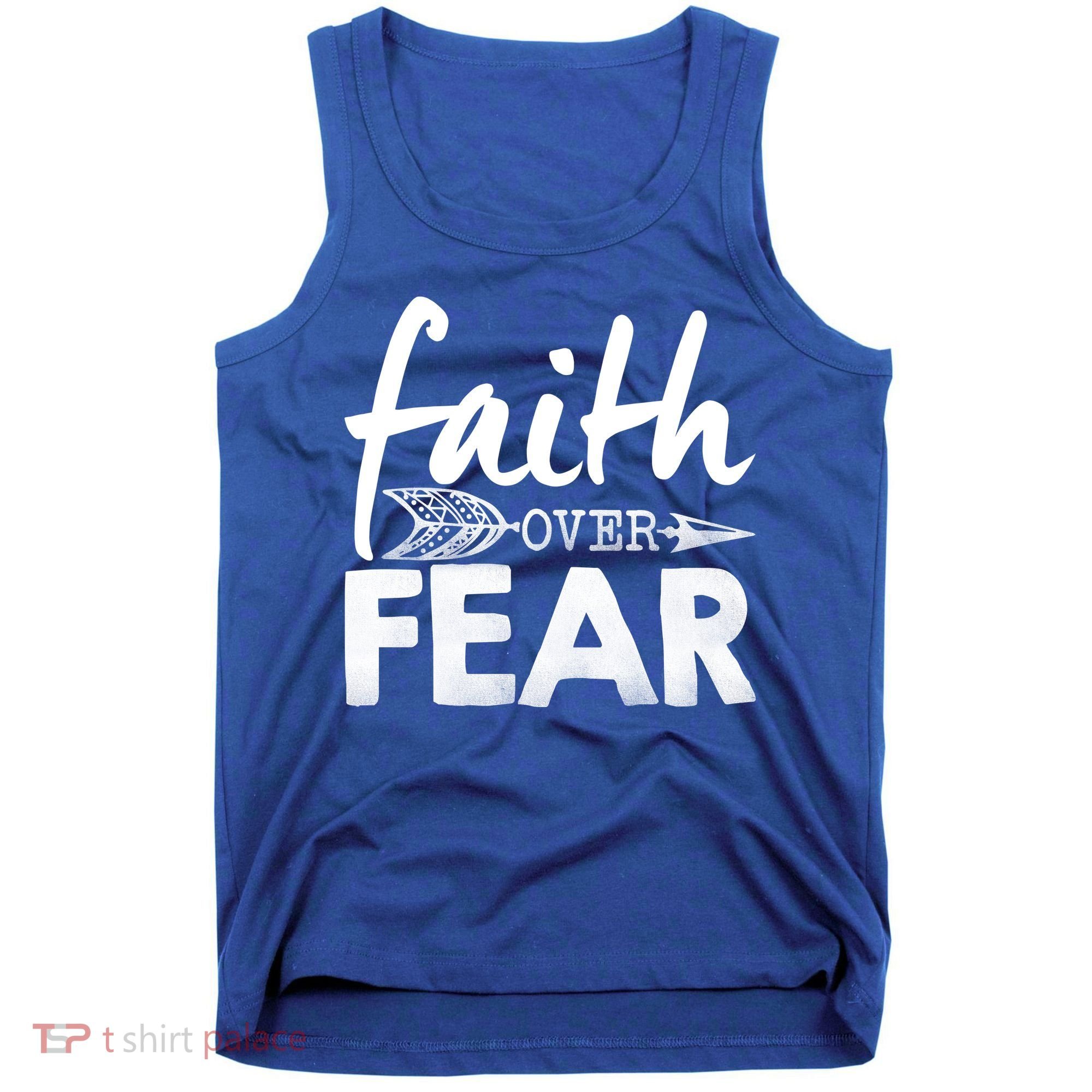 Faith Over Fear Christian Arrow Tank Top