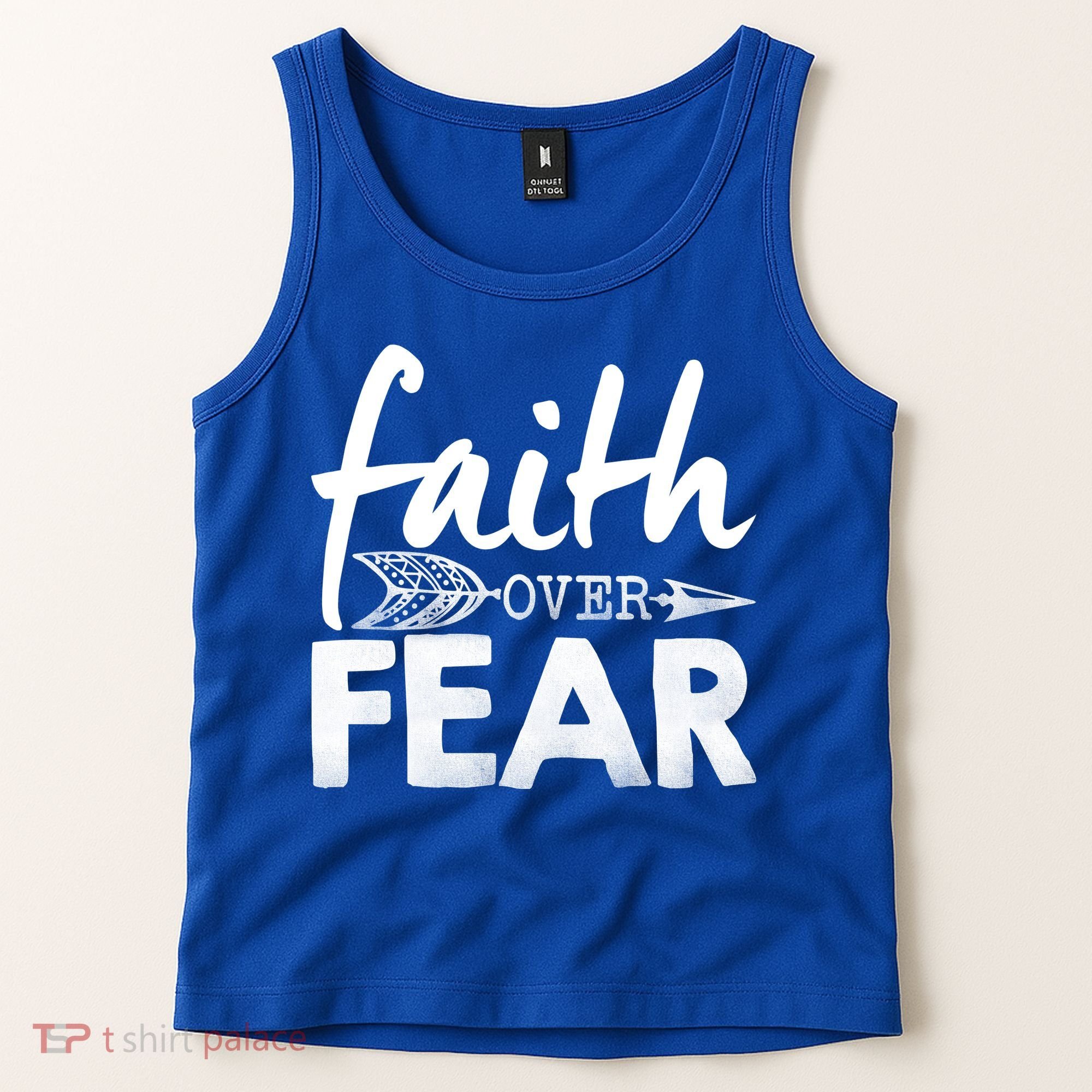 Faith Over Fear Christian Arrow Tank Top