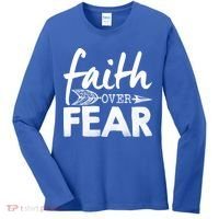 Faith Over Fear Christian Arrow Women's Long Sleeve Shirt thumb 0