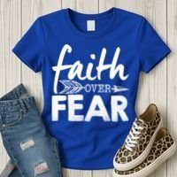 Faith Over Fear Christian Arrow Women's T-Shirt thumb 3
