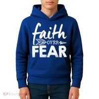 Faith Over Fear Christian Arrow Kids Hoodie thumb 4