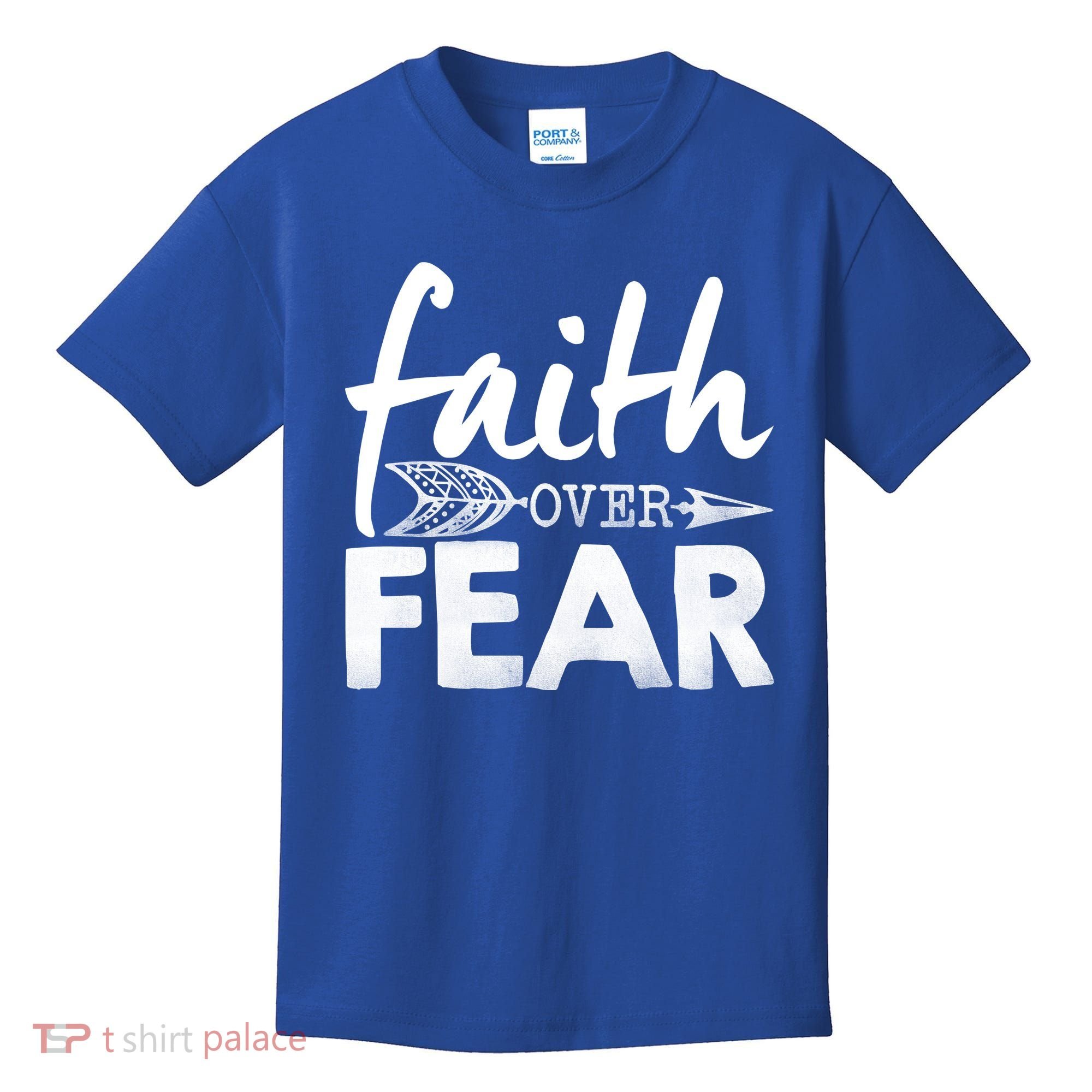 Faith Over Fear Christian Arrow Kids T-Shirt
