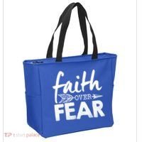 Faith Over Fear Christian Arrow Tote Bag thumb 2
