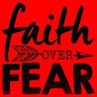 Faith Over Fear Christian Arrow Santa Hat thumb 1