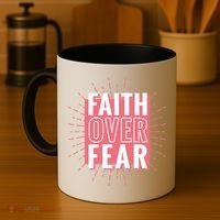 Faith Over Fear Cute Christian Quote  Coffee Mug thumb 4