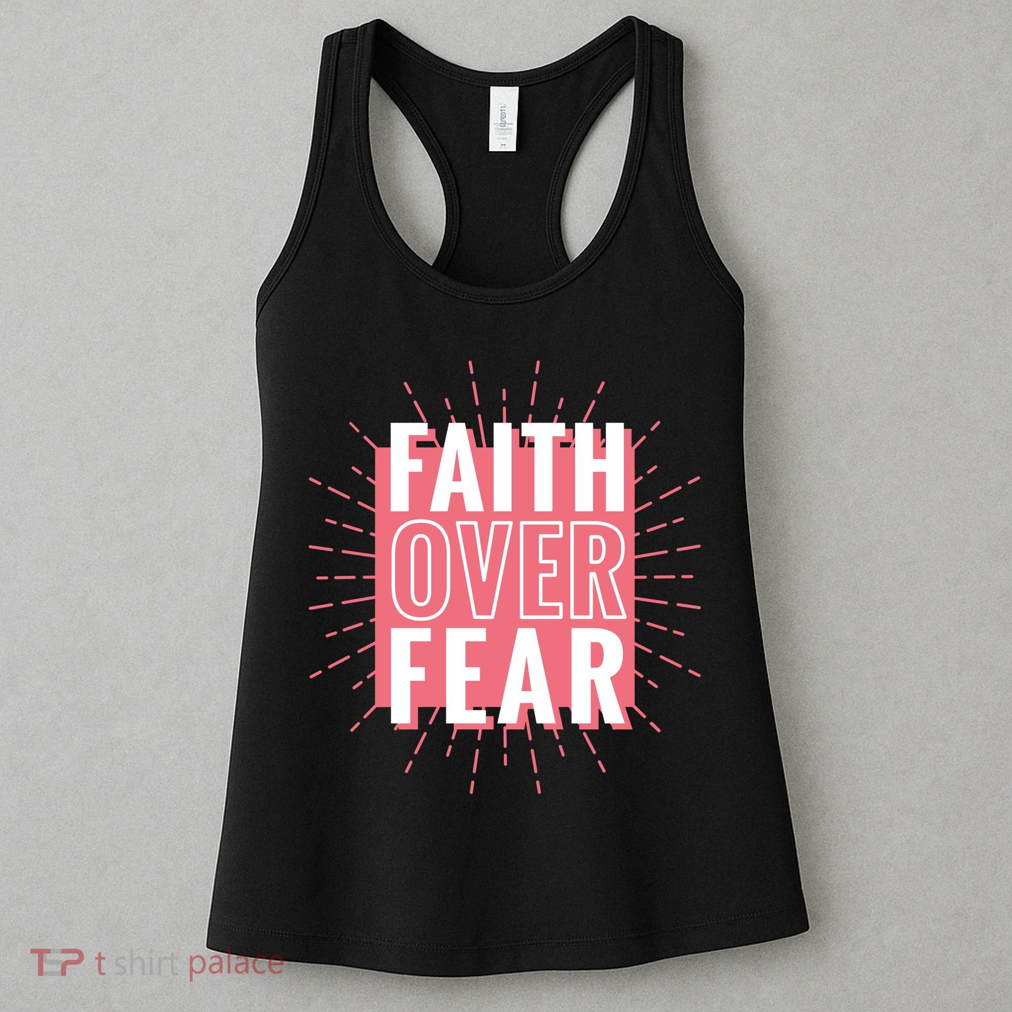 Faith Over Fear Cute Christian Quote  Women's Tank Top