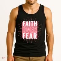 Faith Over Fear Cute Christian Quote  Tank Top thumb 3