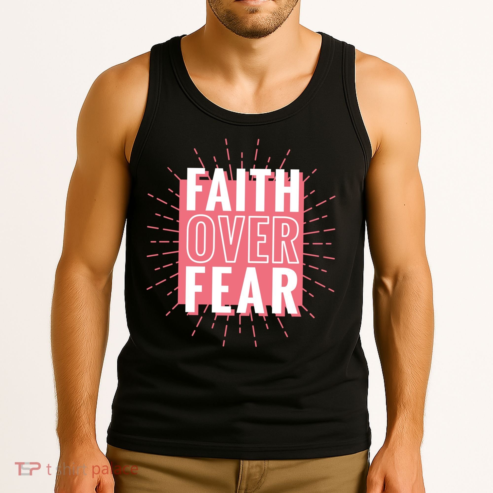 Faith Over Fear Cute Christian Quote  Tank Top