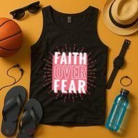 Faith Over Fear Cute Christian Quote  Tank Top thumb 4