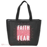 Faith Over Fear Cute Christian Quote  Tote Bag thumb 0