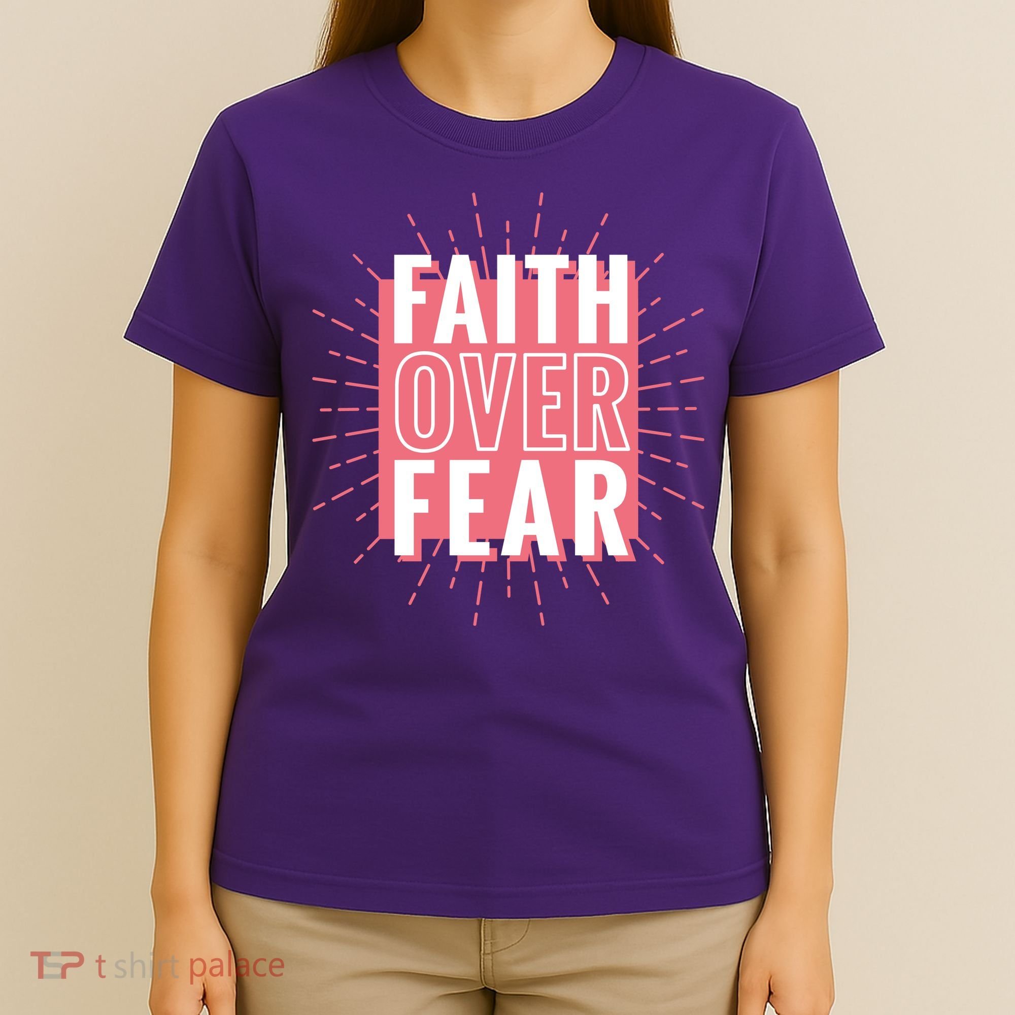 Faith Over Fear Cute Christian Quote  T-Shirt
