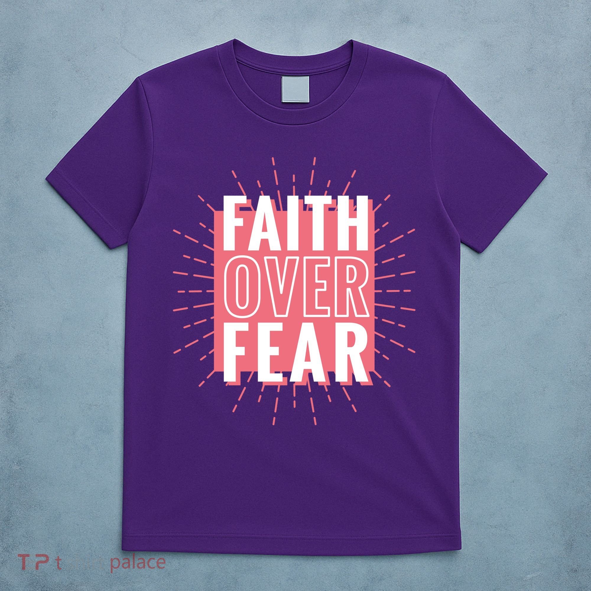 Faith Over Fear Cute Christian Quote  T-Shirt