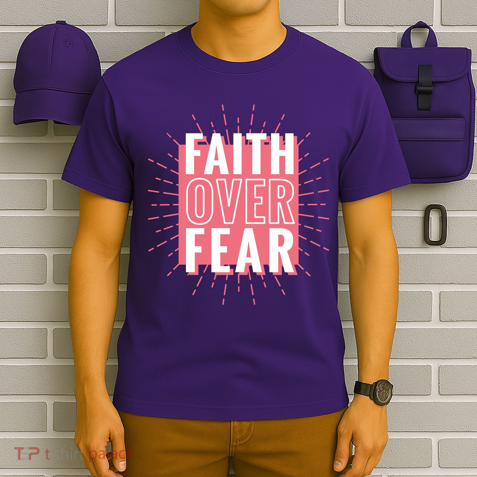 Faith Over Fear Cute Christian Quote  T-Shirt