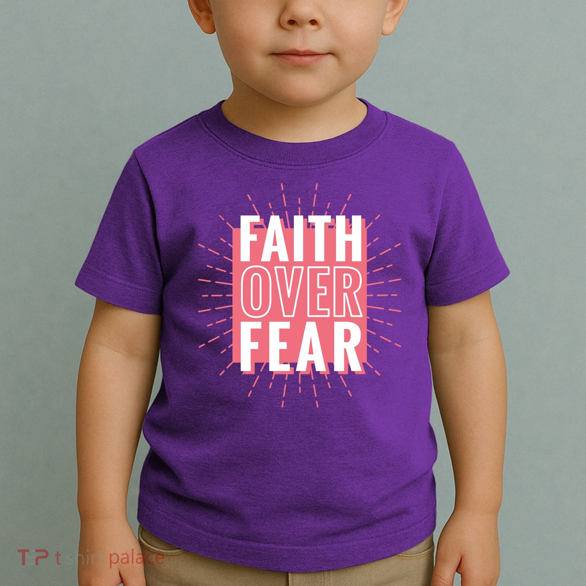 Faith Over Fear Cute Christian Quote  Toddler T-Shirt