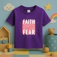 Faith Over Fear Cute Christian Quote  Toddler T-Shirt thumb 3