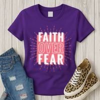 Faith Over Fear Cute Christian Quote  Women's T-Shirt thumb 3