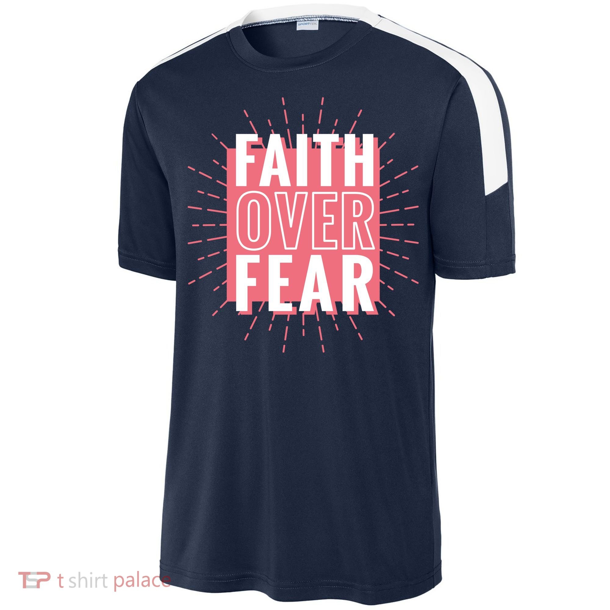 Faith Over Fear Cute Christian Quote  Sport-Tek Competitor United Soccer Jersey