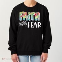 Faith Over Fear Flower Pattern Women's Sweatshirt thumb 0