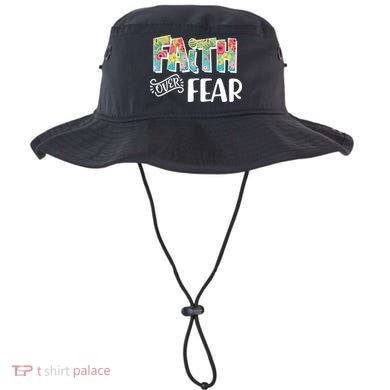 Faith Over Fear Flower Pattern Bucket Hat