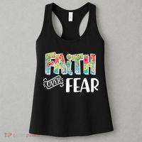 Faith Over Fear Flower Pattern Women's Tank Top thumb 3