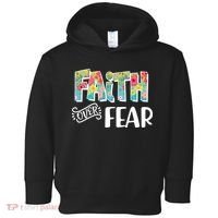 Faith Over Fear Flower Pattern Toddler Hoodie thumb 0