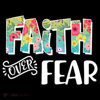 Faith Over Fear Flower Pattern Women's Long Sleeve Shirt thumb 2