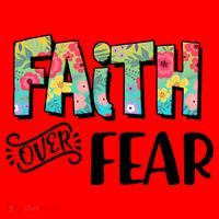 Faith Over Fear Flower Pattern Santa Hat thumb 1