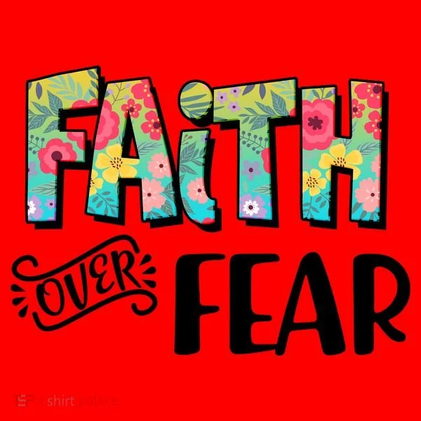 Faith Over Fear Flower Pattern Santa Hat