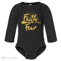 Faith Over Fear Gold Limited Edition Baby Long Sleeve Bodysuit thumb 0