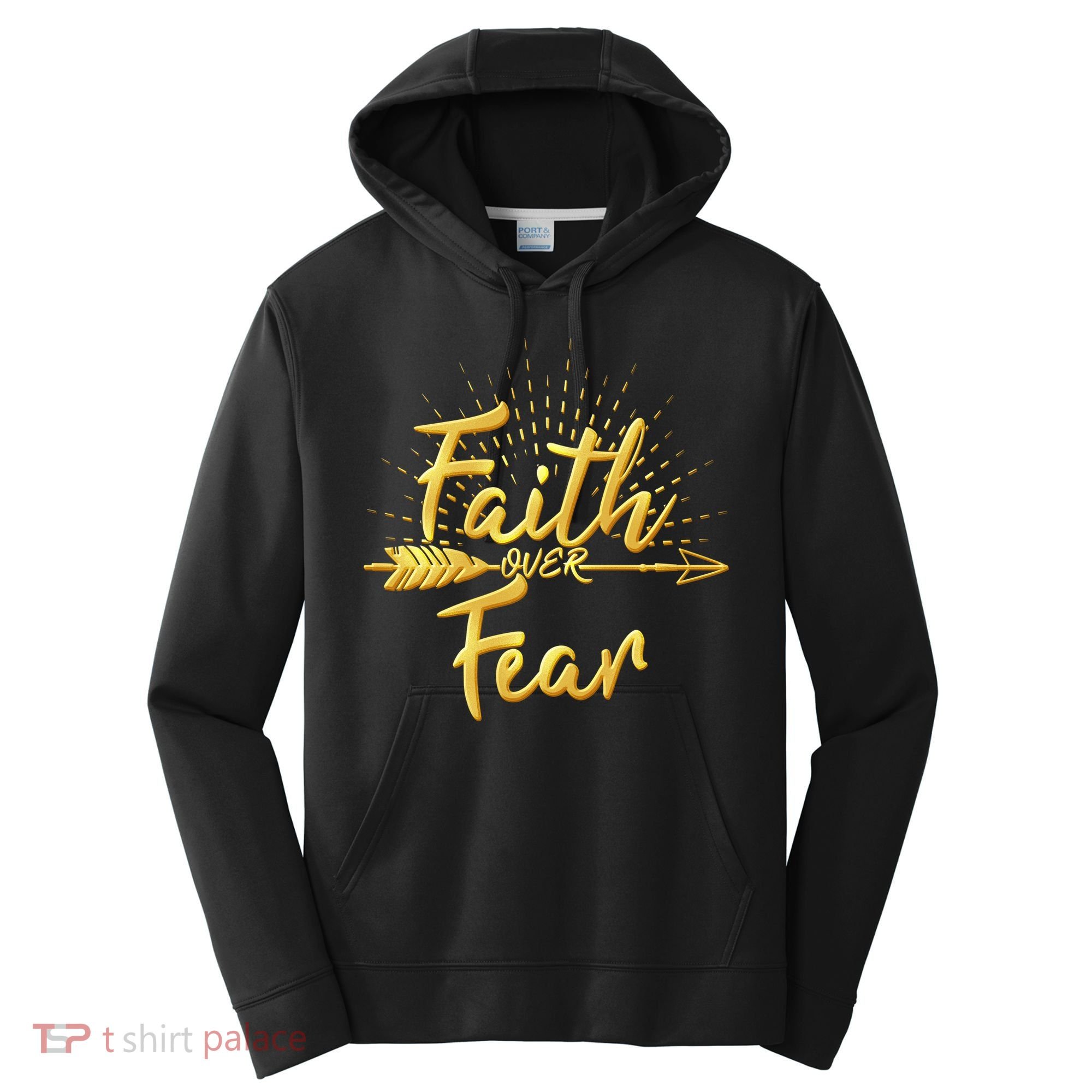 Faith Over Fear Gold Limited Edition Performance Fleece Hoodie