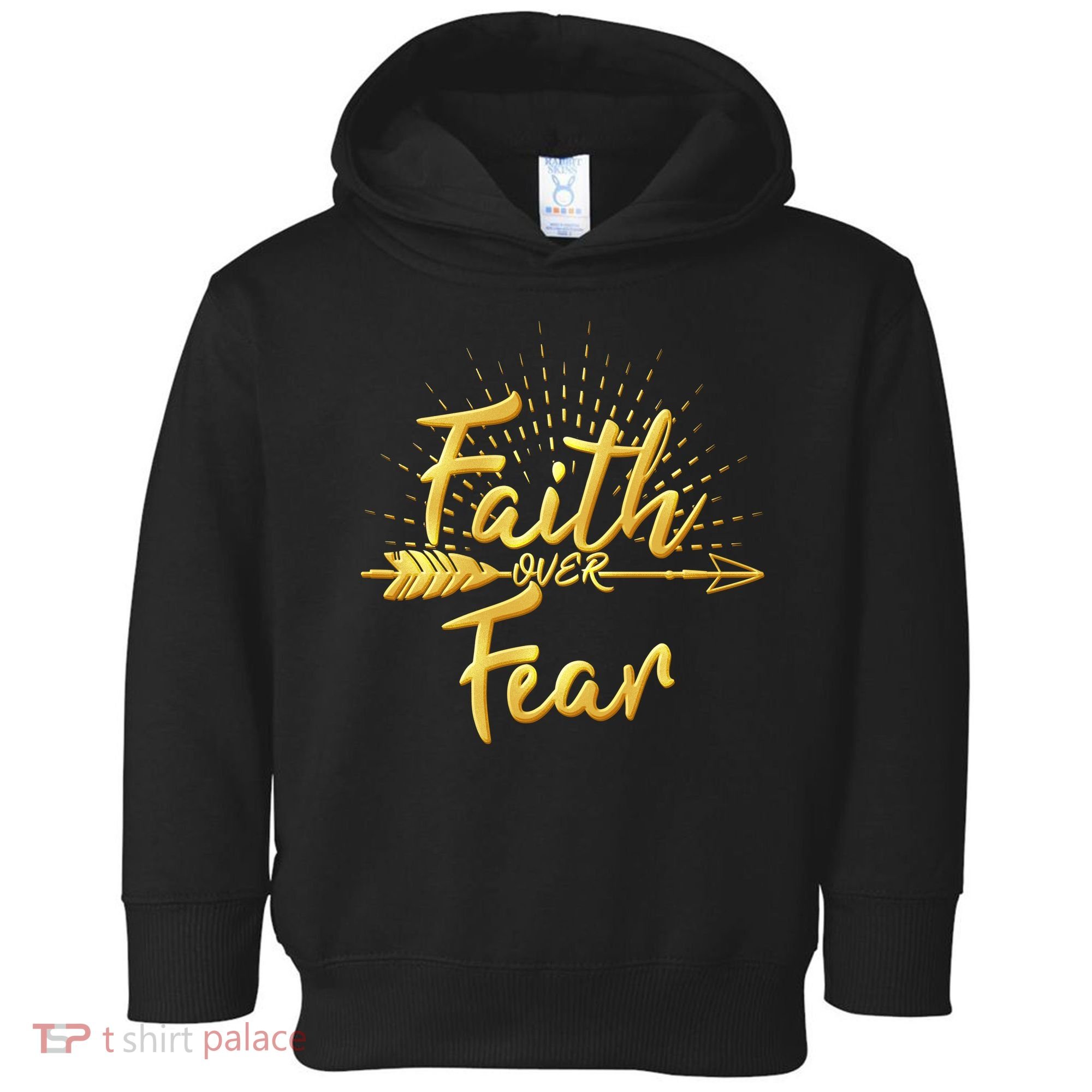 Faith Over Fear Gold Limited Edition Toddler Hoodie