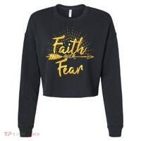 Faith Over Fear Gold Limited Edition Cropped Pullover Crew thumb 0