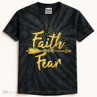 Faith Over Fear Gold Limited Edition Kids Tie-Dye T-Shirt thumb 0
