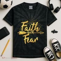 Faith Over Fear Gold Limited Edition Kids Tie-Dye T-Shirt thumb 2