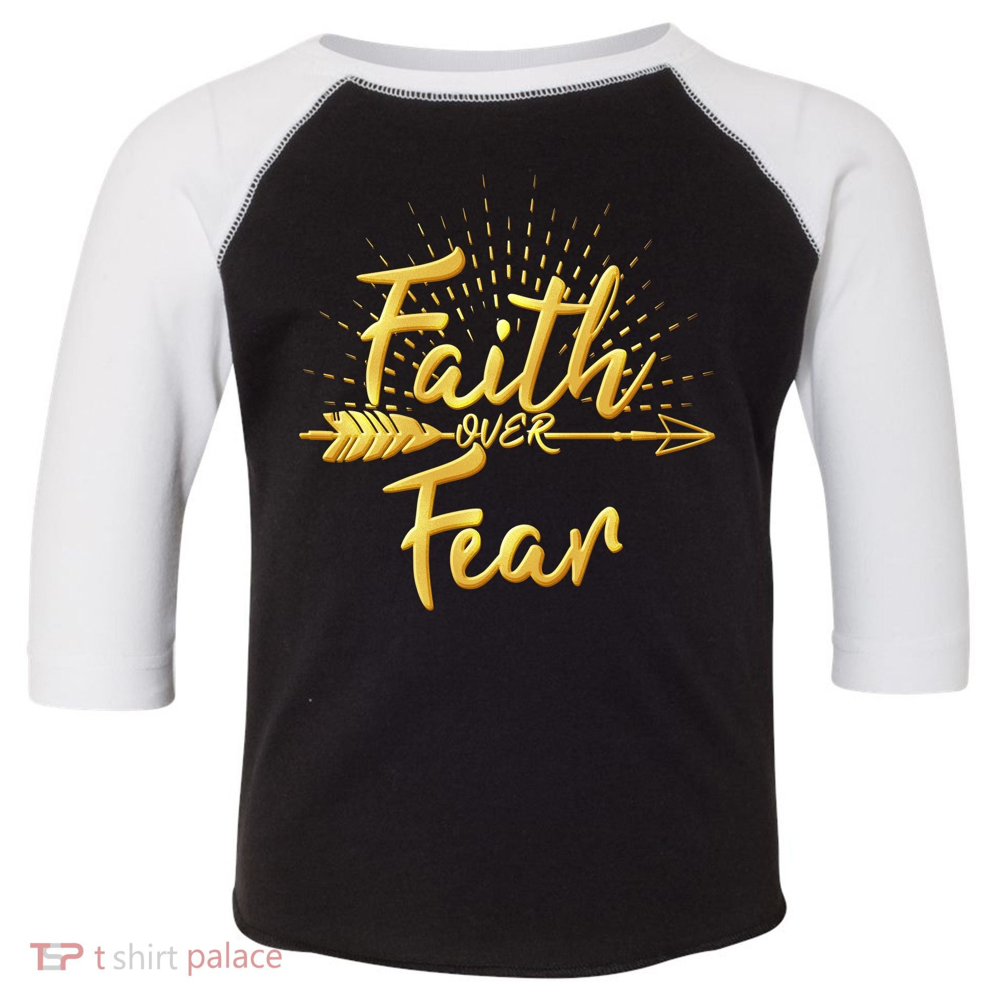 Faith Over Fear Gold Limited Edition Toddler Fine Jersey T-Shirt
