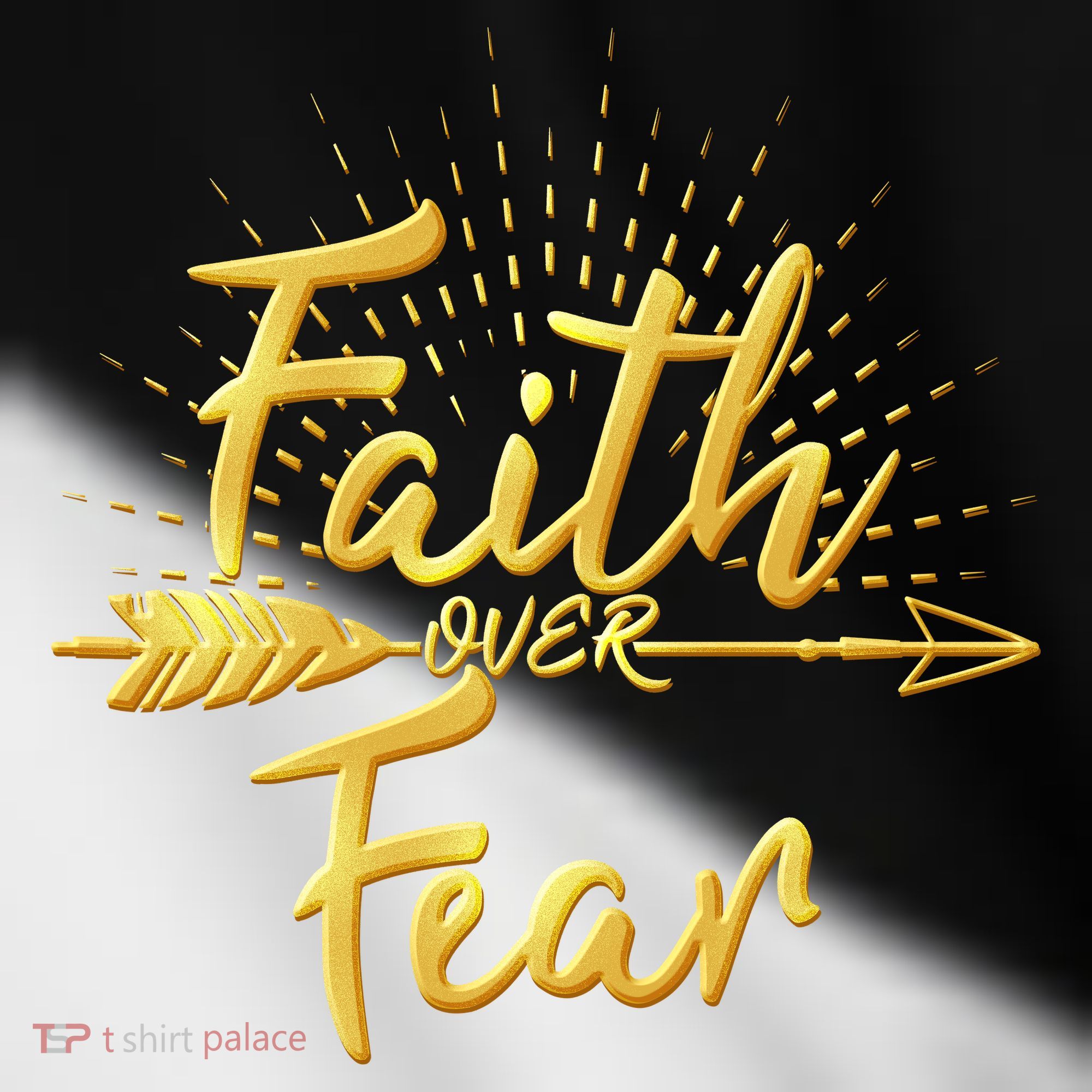 Faith Over Fear Gold Limited Edition Toddler Fine Jersey T-Shirt