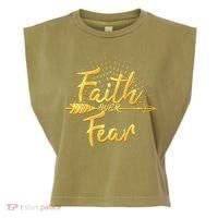 Faith Over Fear Gold Limited Edition Garment-Dyed Women's Muscle Tee thumb 0