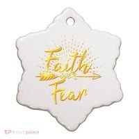 Faith Over Fear Gold Limited Edition Ceramic Ornament thumb 0
