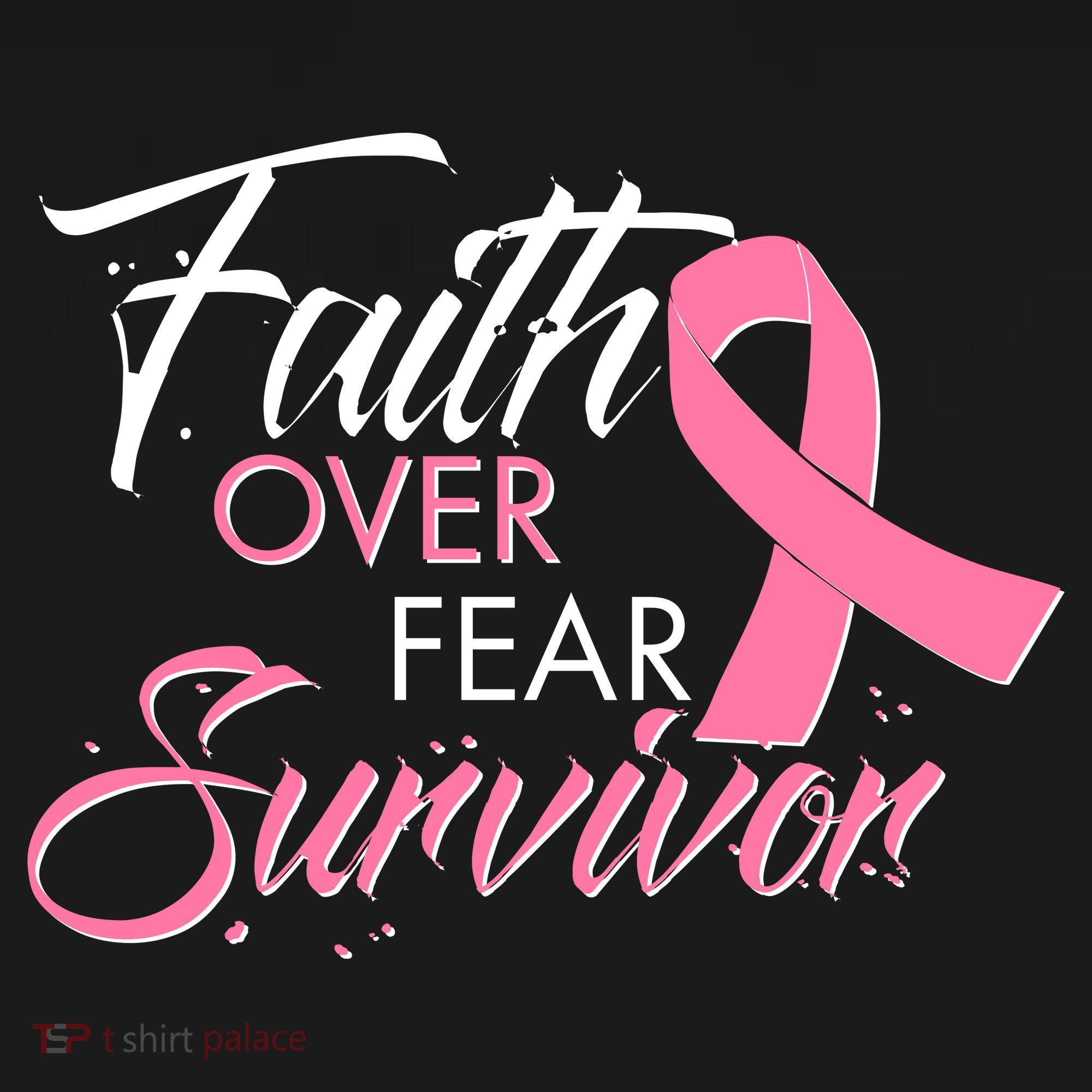 Faith Over Fear Survivor Breast Cancer Awareness Sweatshirt