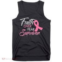 Faith Over Fear Survivor Breast Cancer Awareness Tank Top thumb 0
