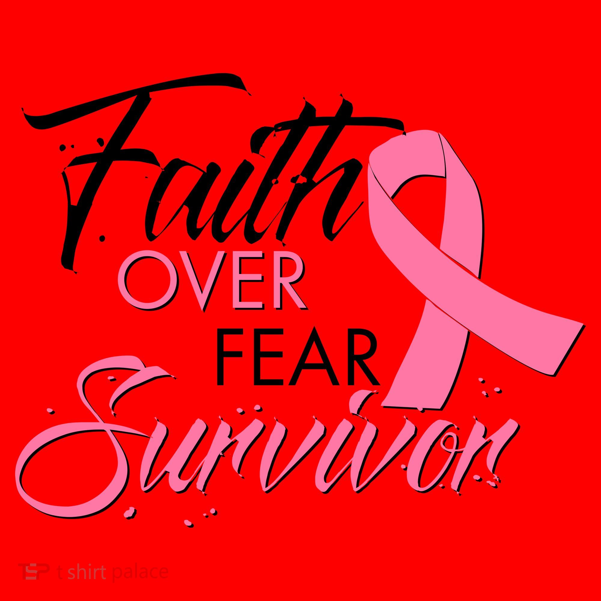 Faith Over Fear Survivor Breast Cancer Awareness Santa Hat
