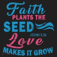 Faith Plants The Seed Love Makes It Grow John 3:16 Hat thumb 2